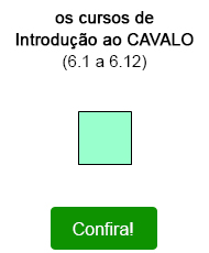 O espaço sensorial e os cursos de introdução ao CAVALO